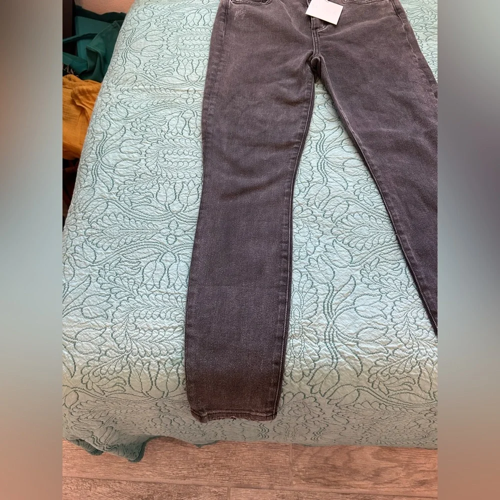 Pistola Mid Rise Gray/Black Jeans A-line Slim - Picture 2 of 12